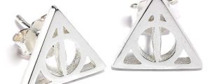 Pendientes Deathly Hallows plata