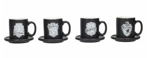 Set mini tazas espresso emblemas Harry Potter