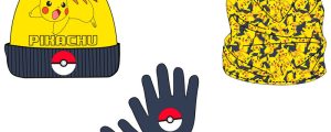 Set gorro braga cuello y guantes Pikachu Pokemon