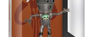 Figura POP Deluxe Star Wars The Mandalorian IG-12 with Grogu