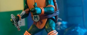 Figura Ultimate Michelangelo VHS Cartoon Tortugas Ninja 18cm