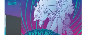 Estuche Entrenador Elite cartas Aventuras Compartidas Pokemon latino
